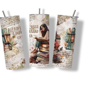 I Have Lived a Thousand Lives 20oz Stainless Skinny Tumbler